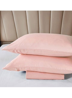 Rahalife 3-Piece Fitted Bedsheet Set King Size Microfiber Taupe 200x200+30cm  - Image 3