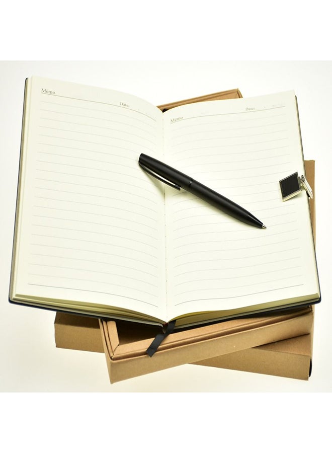 A5 Notebook With Pen Box Set Black - Image 3
