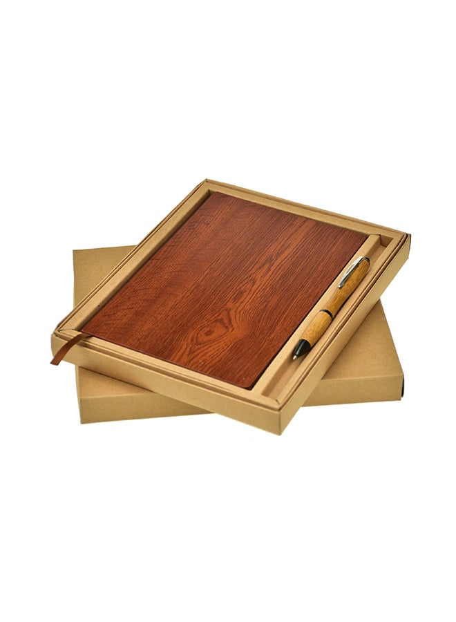 طقم هدايا مُكون من دفتر مُلاحظات بمقاس A5 مع قلم - Image 1