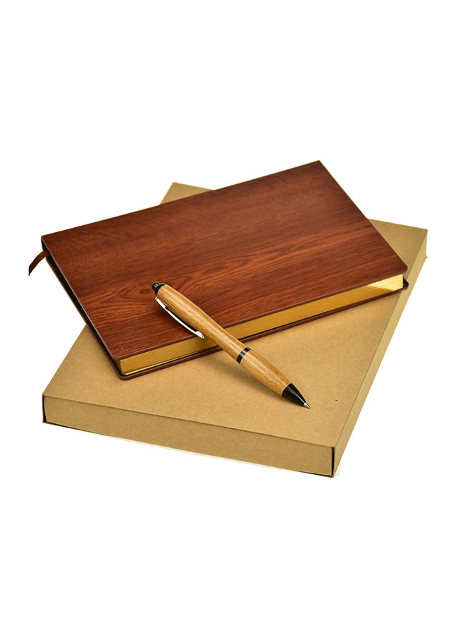 طقم هدايا مُكون من دفتر مُلاحظات بمقاس A5 مع قلم - Image 2