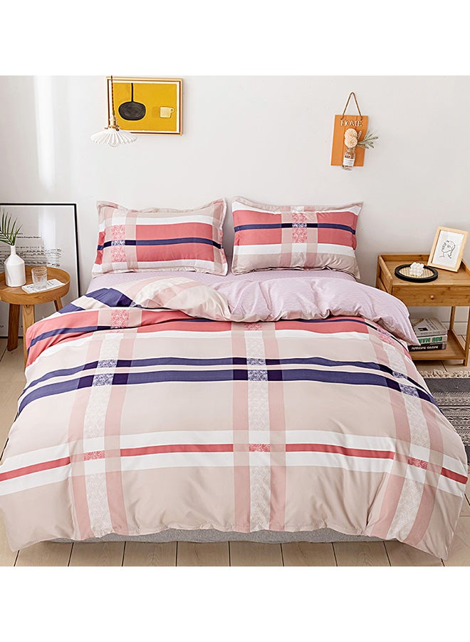 RISHAHOME 4-Piece Double Size Duvet Cover Set Microfiber Multicolour  - Image 1