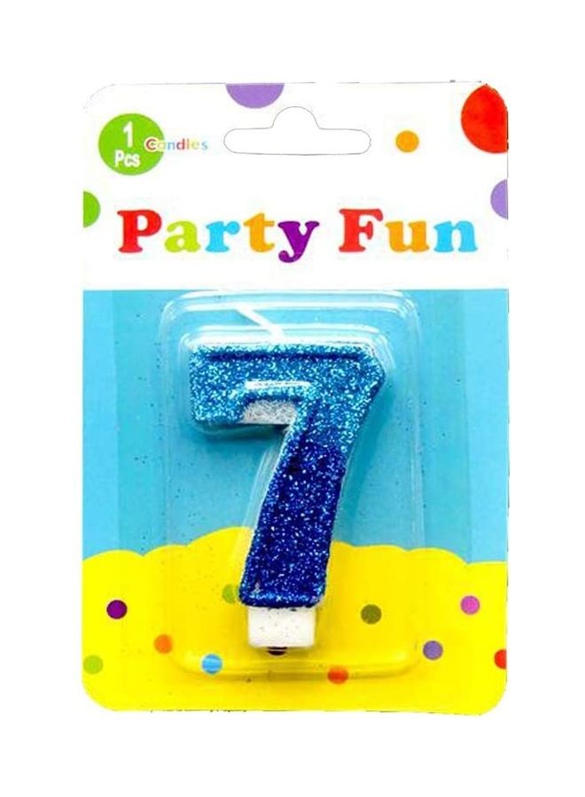 7 Number Party Fun Glitter Candle 2inch