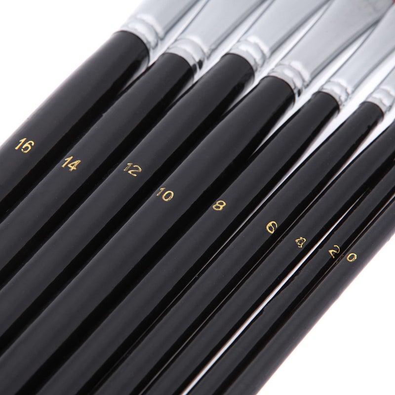 Nylon Hair Paint Brush Set Multicolour - Image 2