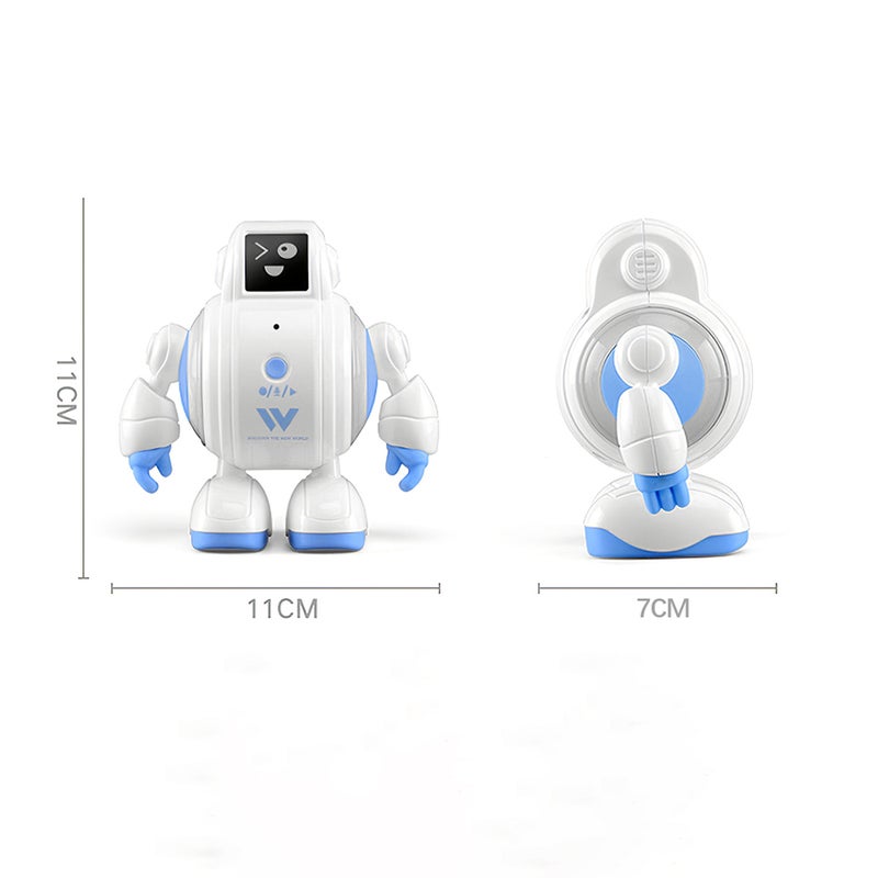 Generic - R07 Touch Sensing Singing Kids Interactive Robot With Emotion LED Light Facial Expression 17.2*7.7*12.7cm - Image 1