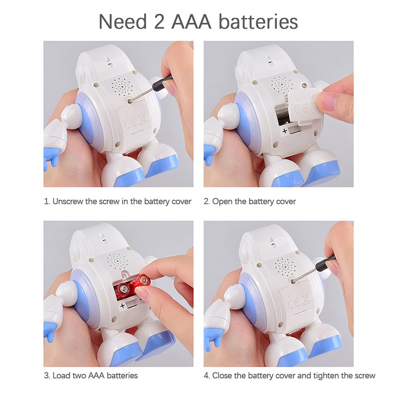 Generic - R07 Touch Sensing Singing Kids Interactive Robot With Emotion LED Light Facial Expression 17.2*7.7*12.7cm - Image 1