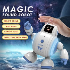 R07 Touch Sensing Singing Kids Interactive Robot With Emotion LED Light Facial Expression 17.2*7.7*12.7cm