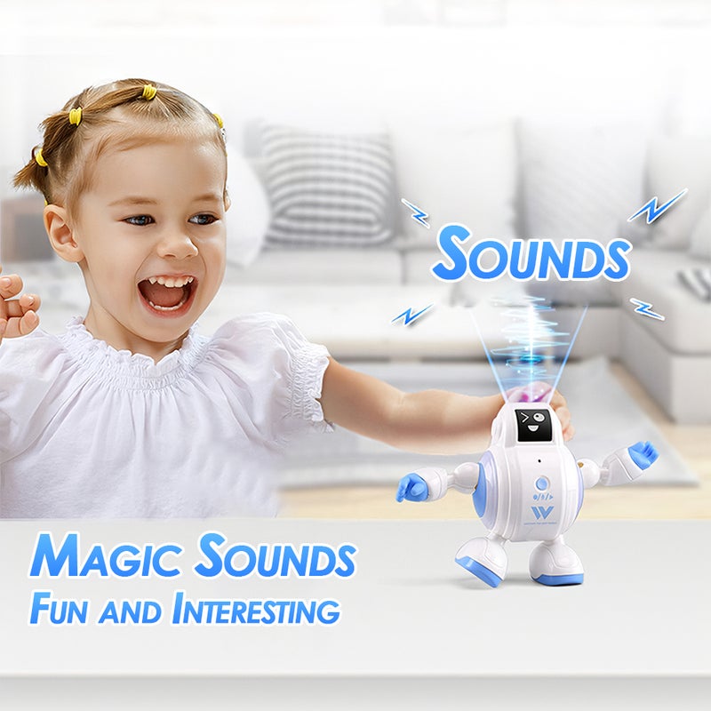Generic - R07 Touch Sensing Singing Kids Interactive Robot With Emotion LED Light Facial Expression 17.2*7.7*12.7cm - Image 1