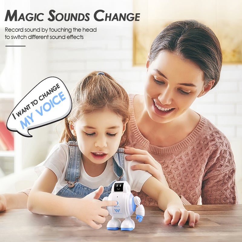 Generic - R07 Touch Sensing Singing Kids Interactive Robot With Emotion LED Light Facial Expression 17.2*7.7*12.7cm - Image 1