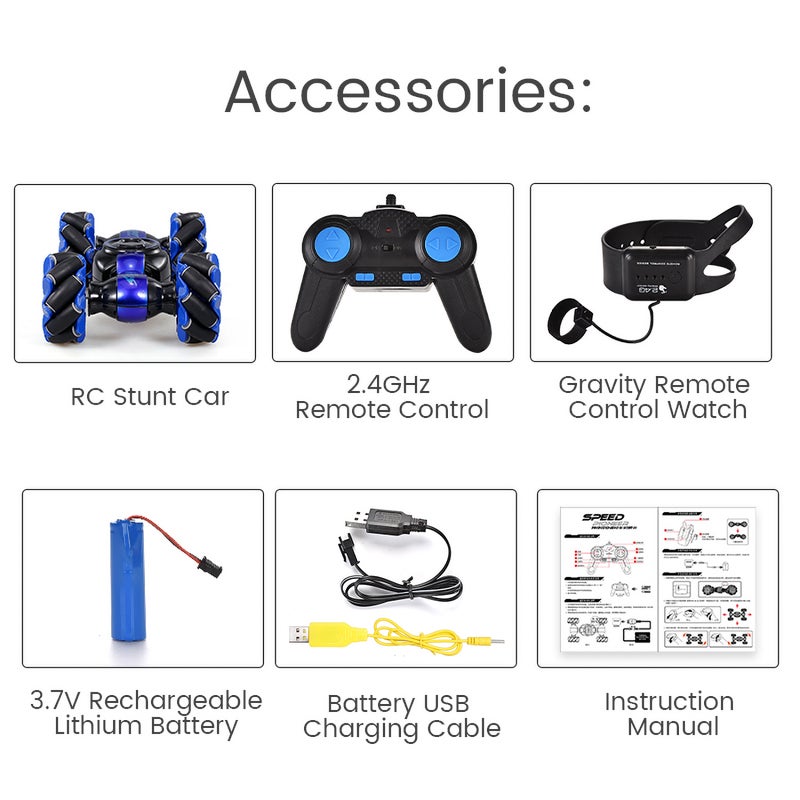 2.4G 4WD Gesture Sensor Control All-Terrain Transformable RC Deformable Electric Stunt Car 42*11.5*25.5cm - Image 2