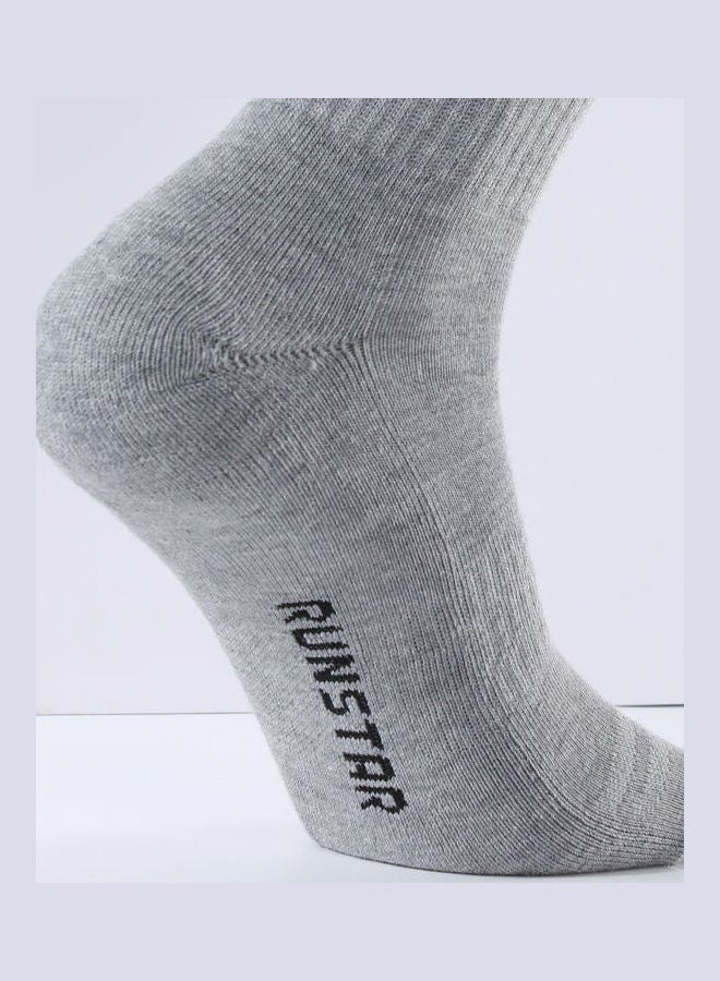 طقم جوارب بلون سادة مكون من 6 أزواج أسود