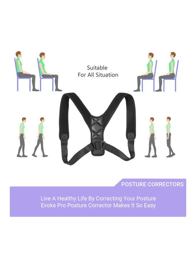 Posture Corrector For Men And Women Adjustable Posture Brace Back Straightener For Clavicle Support and Providing Pain Relief from Neck Back and Shoulder M Size Black 25.0x17.0x4.0cm - Image 5