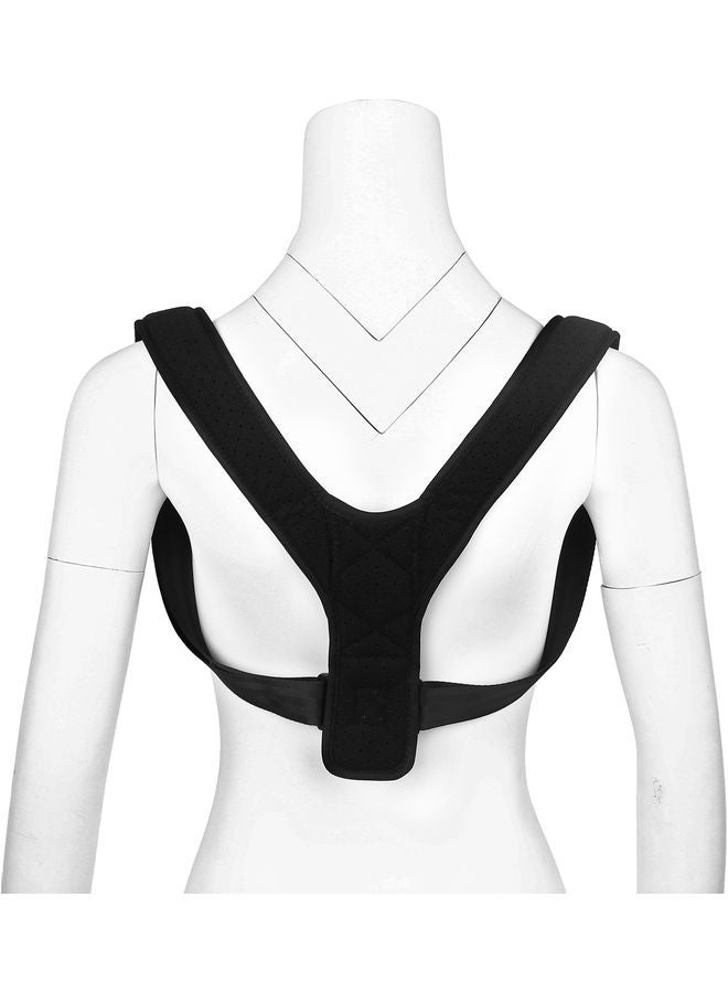 Posture Corrector For Men And Women Adjustable Posture Brace Back Straightener For Clavicle Support and Providing Pain Relief from Neck Back and Shoulder M Size Black 25.0x17.0x4.0cm - Image 4
