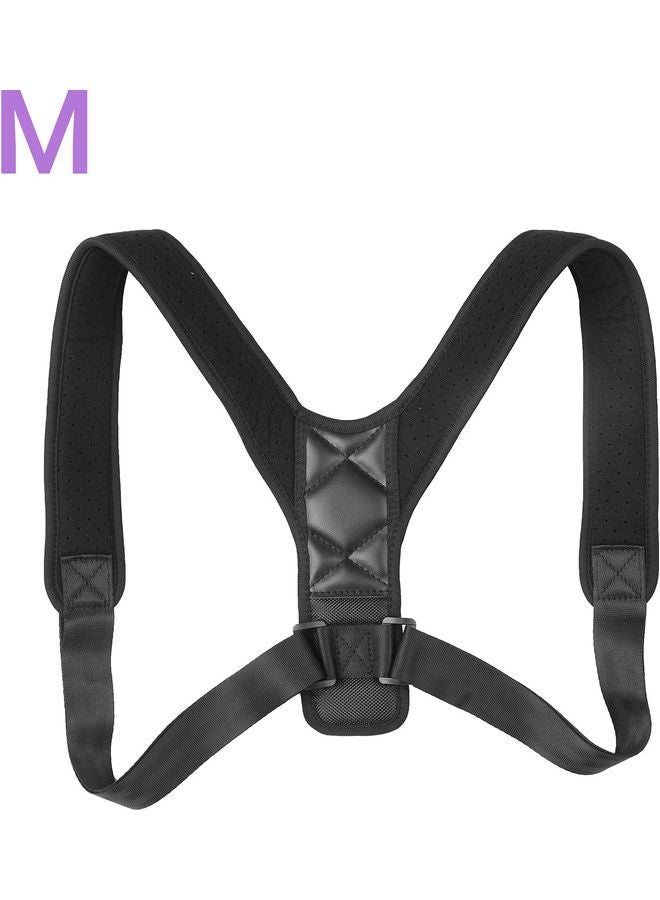 Posture Corrector For Men And Women Adjustable Posture Brace Back Straightener For Clavicle Support and Providing Pain Relief from Neck Back and Shoulder M Size Black 25.0x17.0x4.0cm - Image 1