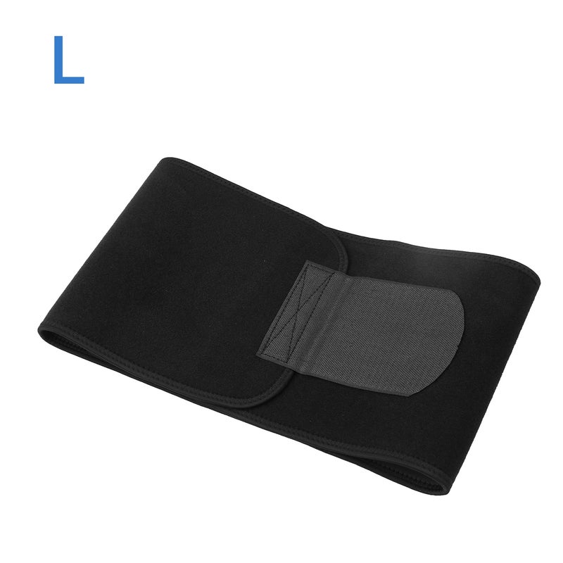 Generic - Waist Trimmer Belt Sweat Sauna Slim Belt for Men and Women Low Back and Lumbar Support Abdominal Trainer Increased Core Stability Belly Fat Remover Waist Band Size L Black - Image 1