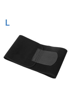 Waist Trimmer Belt Sweat Sauna Slim Belt for Men and Women Low Back and Lumbar Support Abdominal Trainer Increased Core Stability Belly Fat Remover Waist Band Size L Black
