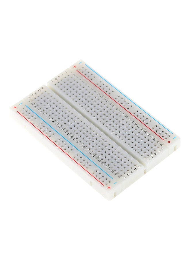 Solderless Breadboard 400 Tie Point PCB BreadBoard Replacement for Arduino 11.8x7.0x1.0cm white  - Image 1