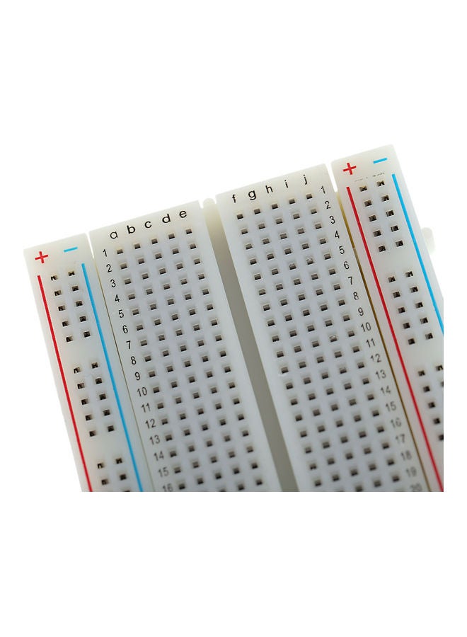 Solderless Breadboard 400 Tie Point PCB BreadBoard Replacement for Arduino 11.8x7.0x1.0cm white  - Image 2