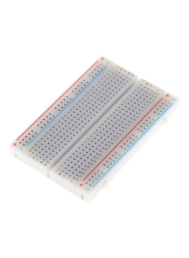 Solderless Breadboard 400 Tie Point PCB BreadBoard Replacement for Arduino 11.8x7.0x1.0cm white  - Image 3