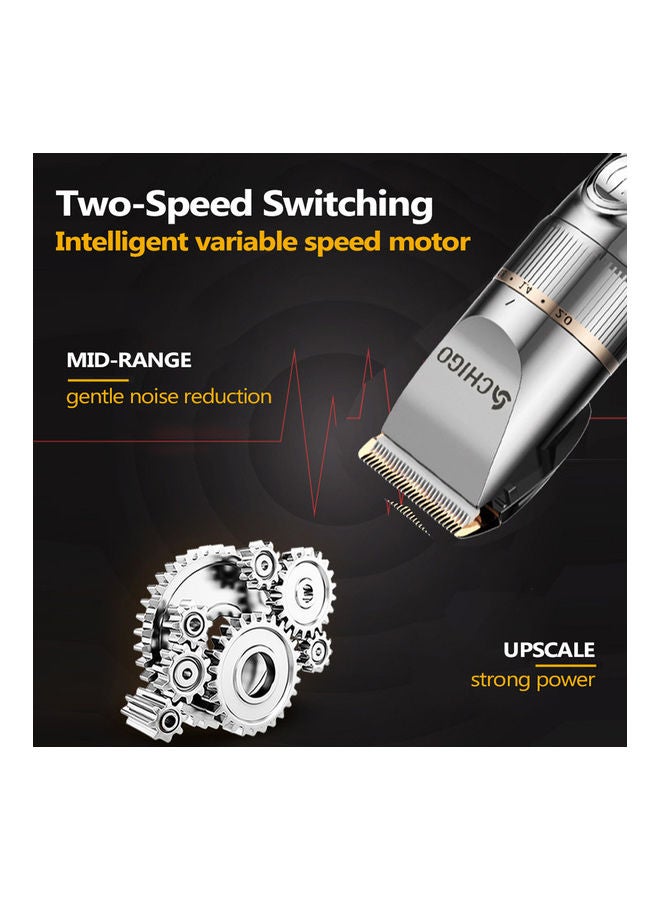 ماكينة قص الشعر المنزلية الإحترافية للرجال قابلة لإعادة الشحن، آلة قص الشعر الكهربائية القوية متعدد الألوان 23.5x18.0x6.5سم - Image 3