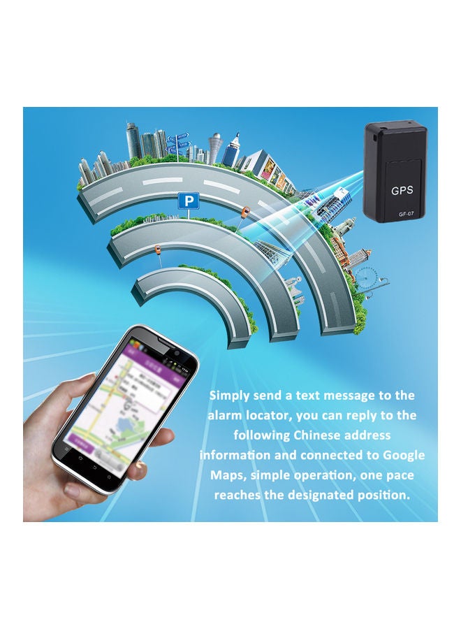 جهاز تحديد المواقع المصغر GF-07 لتحديد موقع جهاز التحكم عن بعد والاستماع عن بعد والتحكم بالصوت وتسجيل مضاد للفقدان أسود - Image 2