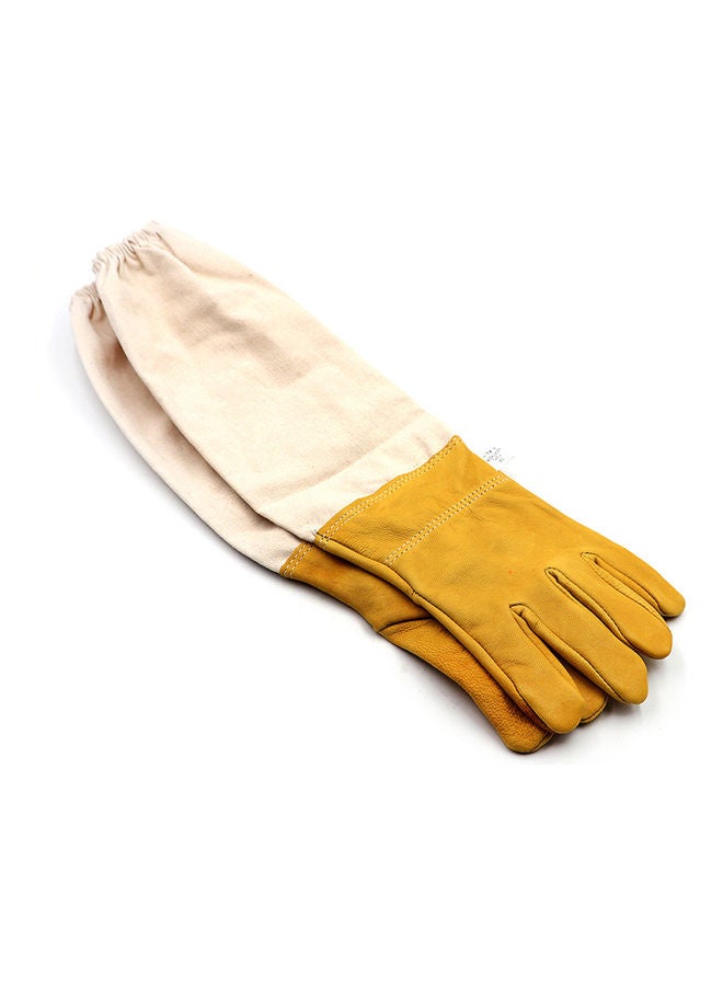Beekeeping Gloves Beekeeper Prevent Gloves Protective Sleeves Ventilated Professional Anti Bee for Apiculture Beekeeper Beehive Anti-bee Anti-smash Anti-slash Anti-cut Gloves sheepskin Gloves white 48.0x20.0x2.0cm - Image 2