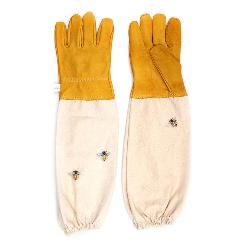 Beekeeping Gloves Beekeeper Prevent Gloves Protective Sleeves Ventilated Professional Anti Bee for Apiculture Beekeeper Beehive Anti-bee Anti-smash Anti-slash Anti-cut Gloves sheepskin Gloves white 48.0x20.0x2.0cm - Image 5