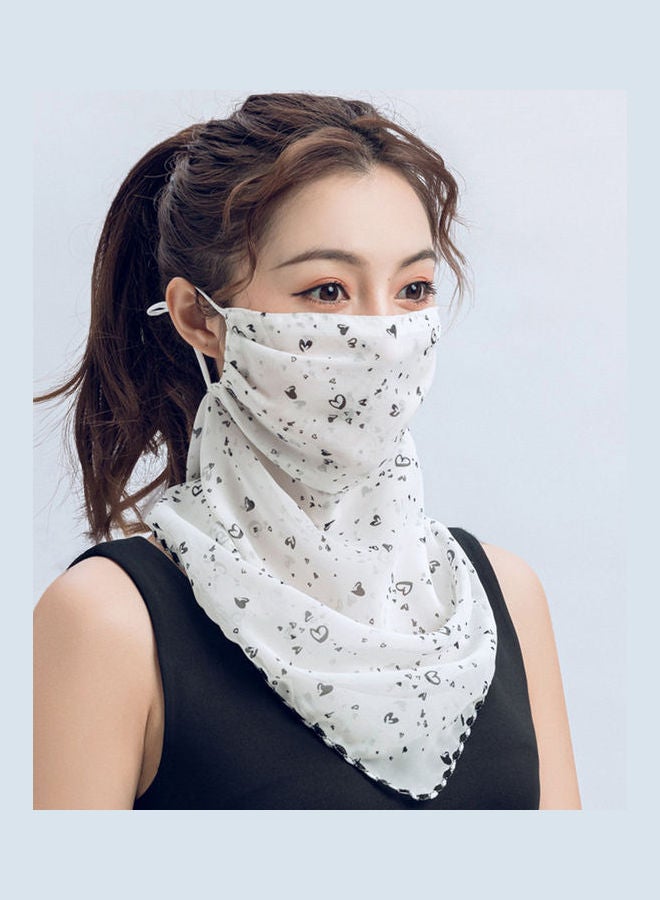 Women Summer Chiffon Face Shield Floral Print Sunscreen Dustproof Breathable Cycling Outdoors Multifucntional Neck Gaiter multicolor  - Image 1