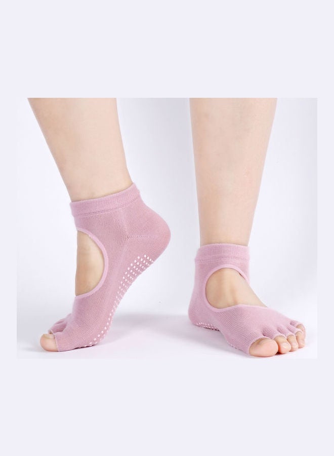 Yoga  Home Non Slip Grip Floor Socks Pink  - Image 1