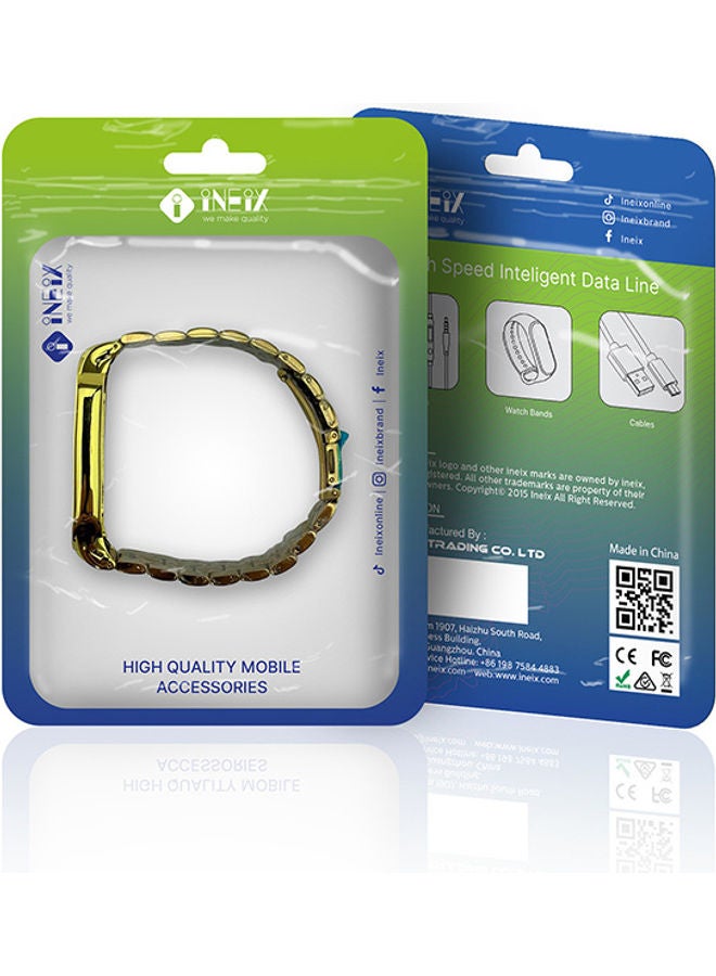 INEIX Replacement Strap For Xiaomi Mi Band 5 Gold  - Image 4