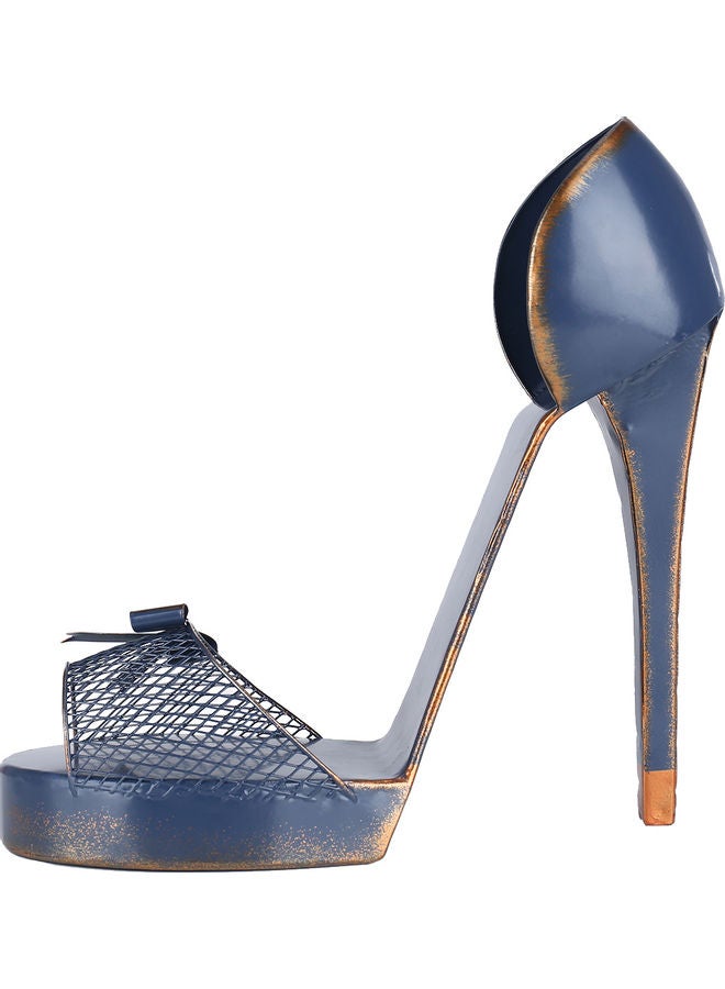 TOOARTS High Heel Shaped Wine Bottle Rack Blue 27 x 26cm - Image 1