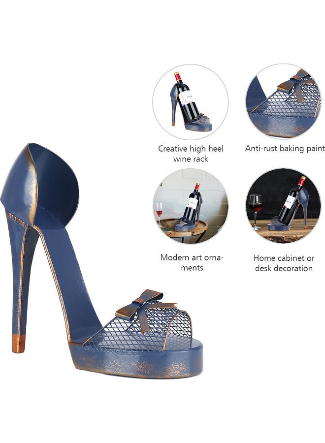 TOOARTS High Heel Shaped Wine Bottle Rack Blue 27 x 26cm - Image 5