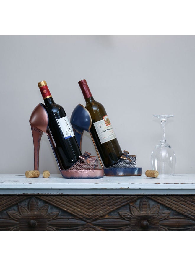 TOOARTS High Heel Shaped Wine Bottle Rack Blue 27 x 26cm - Image 3