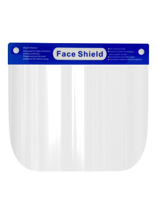 Anti-Fog Adjustable Full Face Shield Windproof Dustproof Hat Full Face Shield Protect Eyes And Face With Protective Clear Film Elastic Band Transparent 32.0x22.0x1.0cm - Image 1