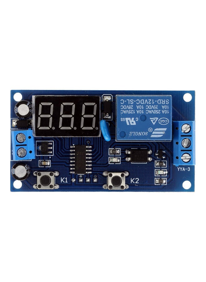 Multifunction Delay Time Module Switch Control Relay Cycle Timer DC 12V 11.5x7.5x2.0cm multicolor  - Image 1