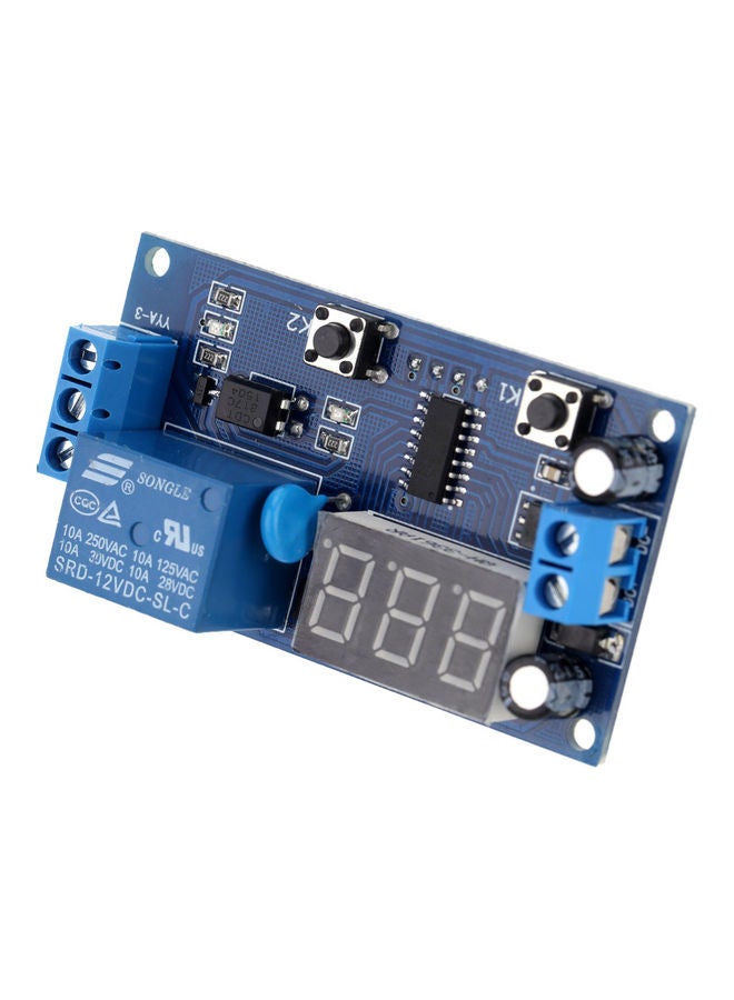Multifunction Delay Time Module Switch Control Relay Cycle Timer DC 12V 11.5x7.5x2.0cm multicolor  - Image 2