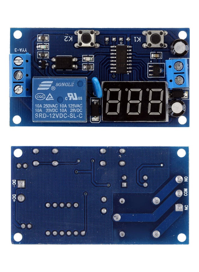 Multifunction Delay Time Module Switch Control Relay Cycle Timer DC 12V 11.5x7.5x2.0cm multicolor  - Image 3