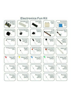 Generic Electronic Components Kit 830 Connect Points Breadboard Cable Resistor Applicable For UNO R3 White  - Image 2