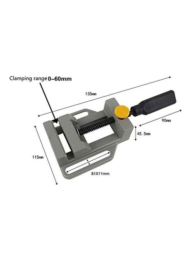 Mini - Flat Tong Alloy Aluminum Drill Press Vise Flat BG-6257 Green/Black 2.5inch - Image 1