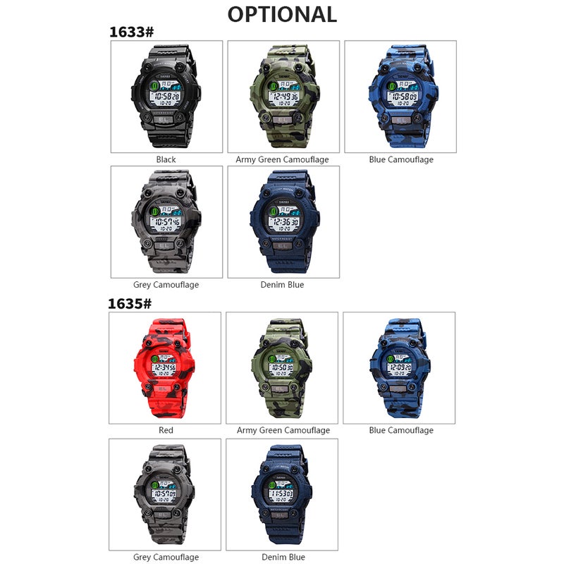 Generic - boys Digital Denim Style Silicone Watch J4605DE-S-KM - Image 1