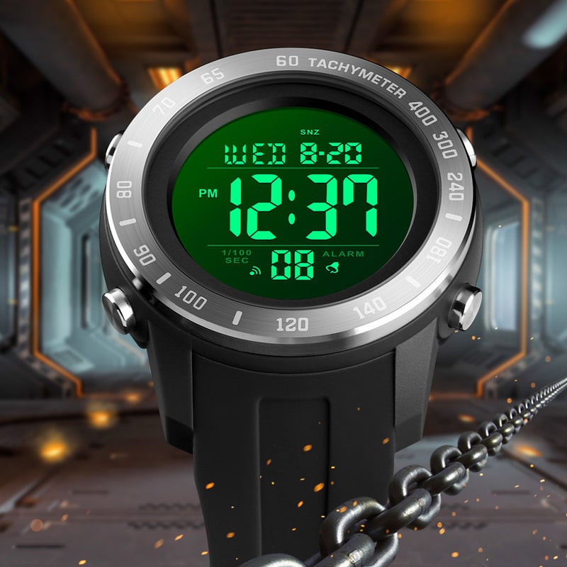 Men's Fancy Rubber Digital Wrist Watch J4602B-KM - Image 5