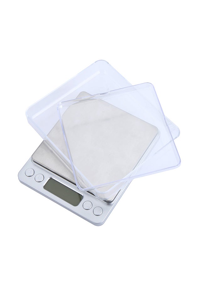 Generic High Accuracy Mini Electronic Digital Platform Jewelry Scale Weighing Balance with Two Trays Portable 500g/0.01g Counting Function Silver 15.6x13.0x3.2cm  - Image 1