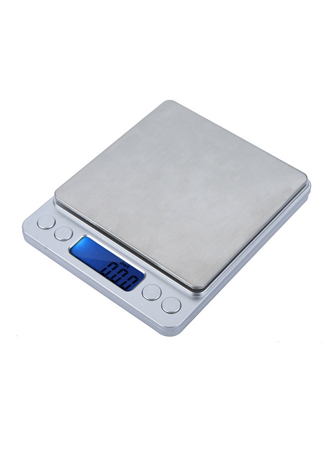 Generic High Accuracy Mini Electronic Digital Platform Jewelry Scale Weighing Balance with Two Trays Portable 500g/0.01g Counting Function Silver 15.6x13.0x3.2cm  - Image 3