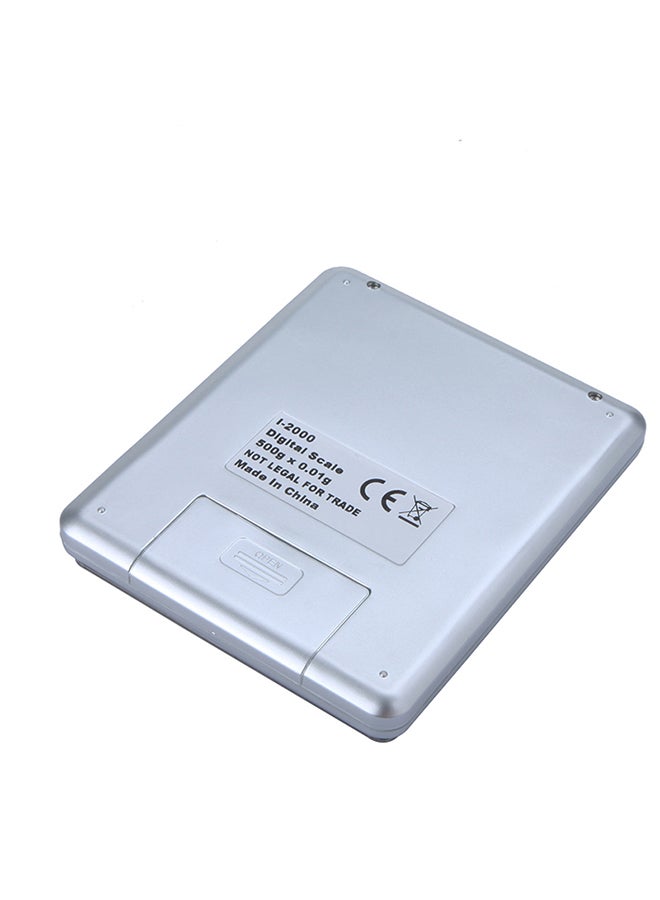 Generic High Accuracy Mini Electronic Digital Platform Jewelry Scale Weighing Balance with Two Trays Portable 500g/0.01g Counting Function Silver 15.6x13.0x3.2cm  - Image 4