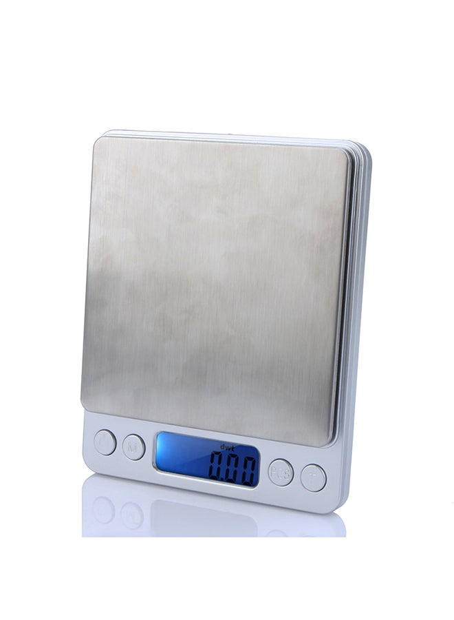 Generic High Accuracy Mini Electronic Digital Platform Jewelry Scale Weighing Balance with Two Trays Portable 500g/0.01g Counting Function Silver 15.6x13.0x3.2cm  - Image 5