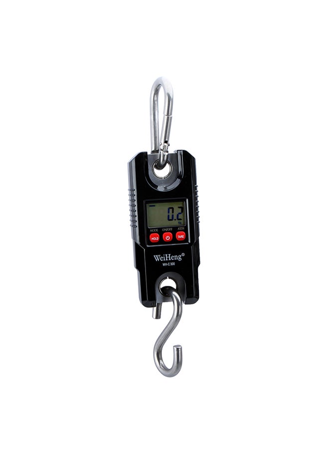 Generic Mini Portable Crane Scale 300kg 0.1kg LCD Display Digital Electronic Hook Hanging Scale Black 18.3x16.0x4.5cm  - Image 1