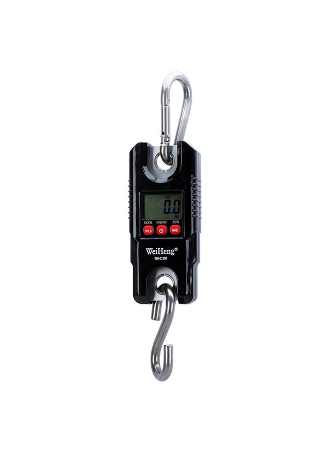 Generic Mini Portable Crane Scale 300kg 0.1kg LCD Display Digital Electronic Hook Hanging Scale Black 18.3x16.0x4.5cm  - Image 5