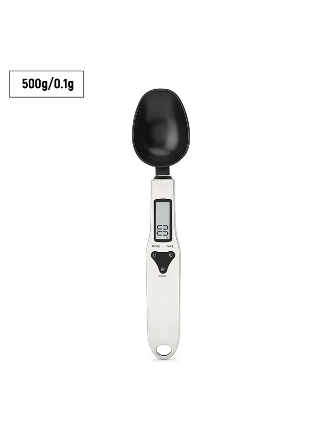 Generic Kitchen Scale Portable Stainless Steel Spoon Scale Milk Powder Medicinal Materials Electronic Measuring Scale Precise Electronic Scale Digital Balance 500g/0.1g DH-328 Silver 25.3x8.6x2.8cm  - Image 1