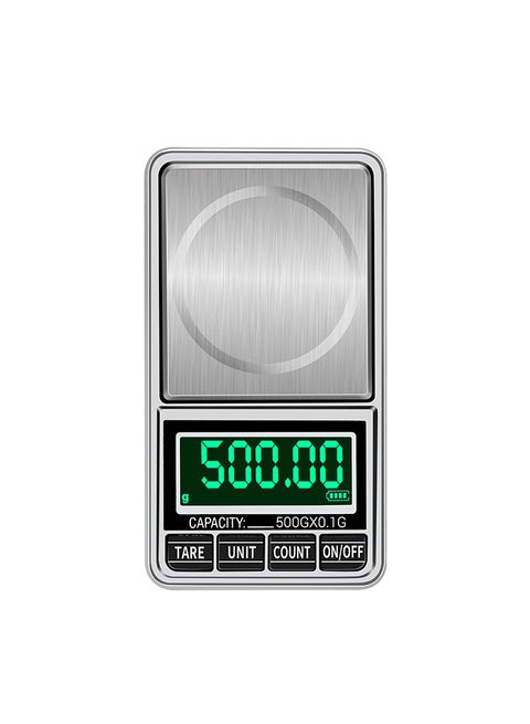 Portable Digital Scale Gold Jewelry Scale Mini Pocket Digital Scale Professional Accurate Electronic Scale Precision Balance 500g/0.1g DH-938C Silver 14.3x9.4x2.9cm