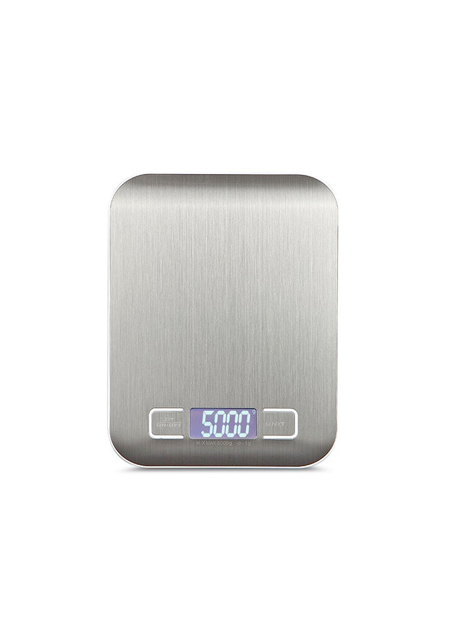 Generic Portable Digital Scale Mini Digital Kitchen Scale Professional Accurate Electronic Scale Precision Balance 5kg*1g DH-2012 Silver 20.6x16.4x3.0cm  - Image 1