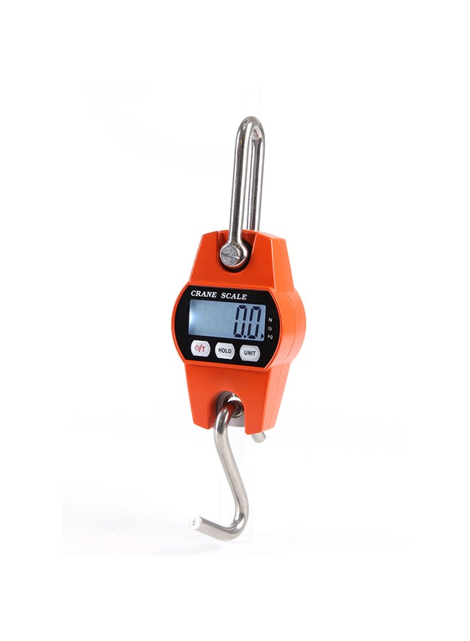 Generic Mini LCD Digital 300kg Portable Industrial Electronic Heavy Duty Weight Hook Crane Hanging Scale Orange 19.0x17.5x5.2cm  - Image 1
